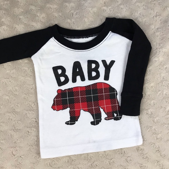 baby bear plaid pajamas